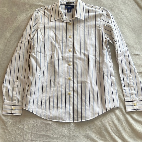 Charter Club Tops - 🚨2/$14🚨 Charter Club Shirt Blue and White Striped Button Down
